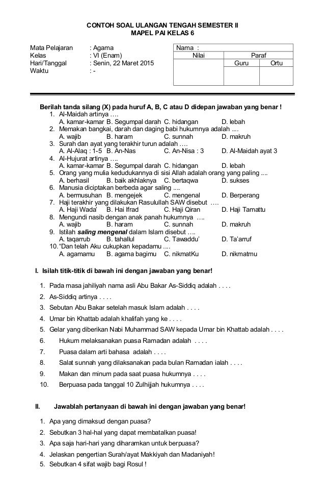 7 Contoh Soal KD 6.1 Kelas 6 yang Wajib Dikuasai Siswa di Tahun 2026
