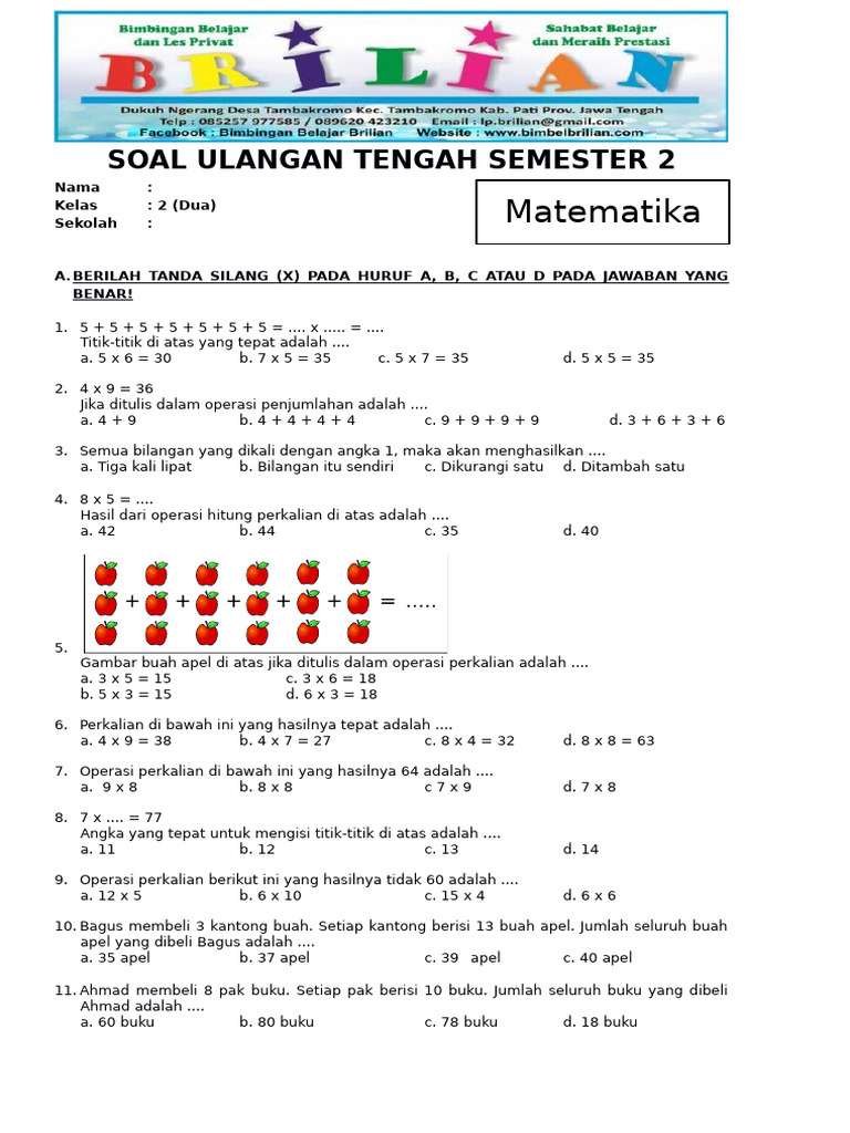 Menguasai Contoh Soal Ujian Semester 2 Matematika Peminatan Kelas PDF Sebelum Ujian