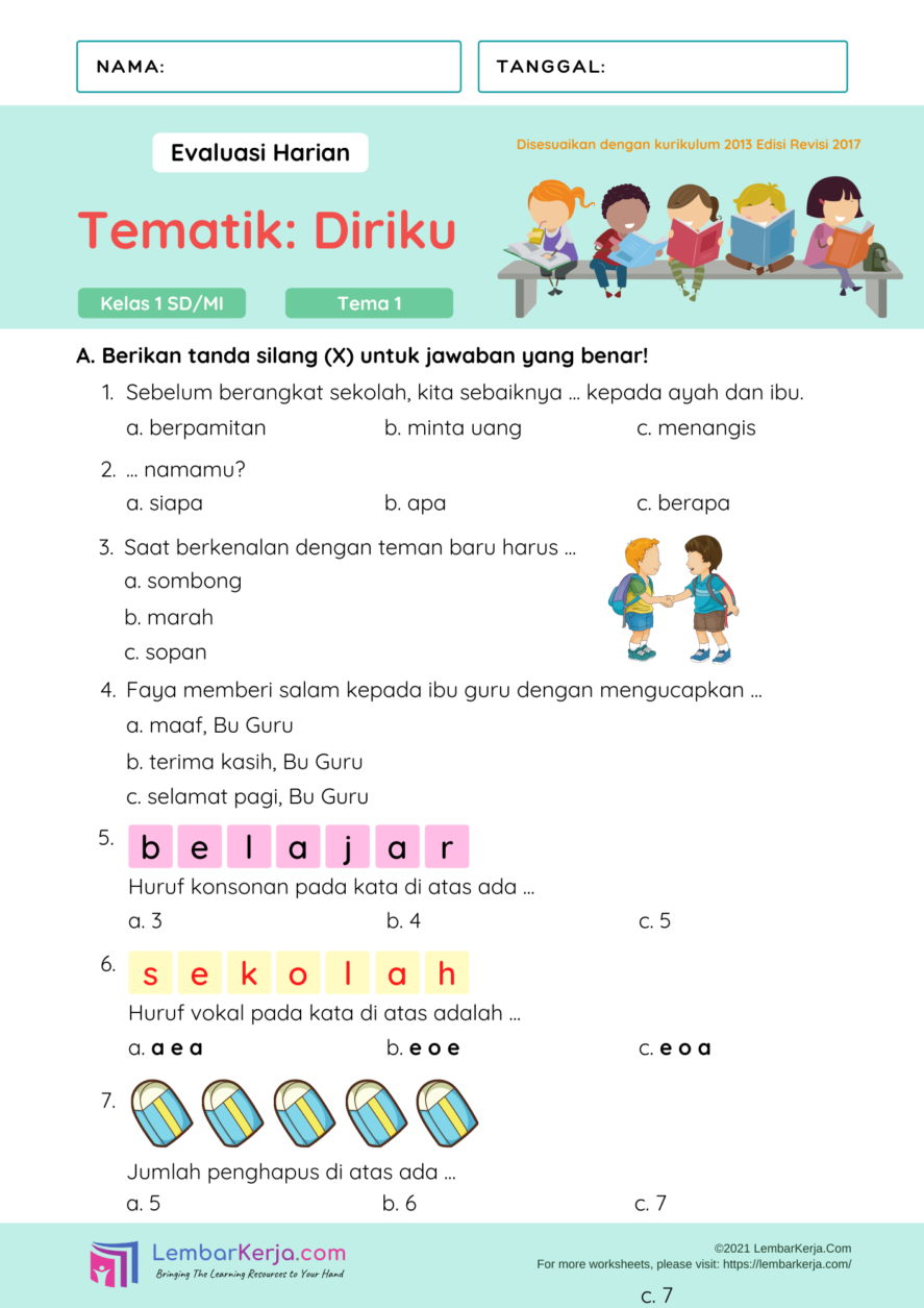 Wajib Tahu 7 Contoh Soal ka13 Tema 3 Kelas 1 yang Sering Muncul di Ujian 2026 Wajib Tahu 7 Contoh Soal ka13 Tema 3 Kelas 1 yang Sering Muncul di Ujian 2026