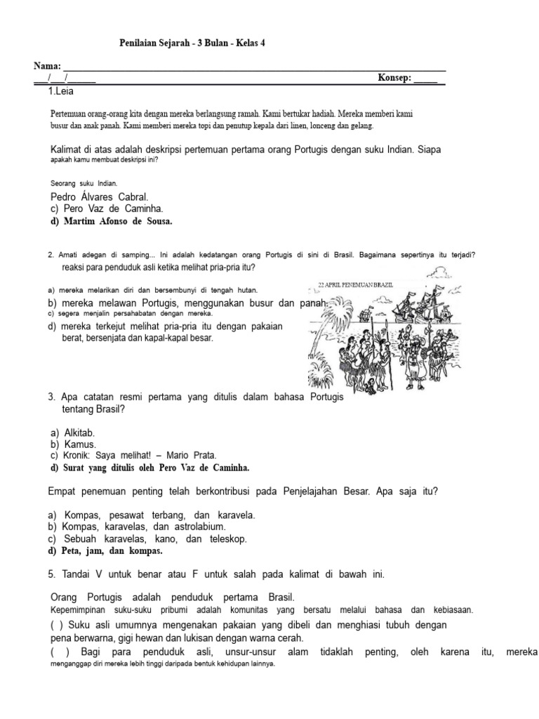 Latihan Soal Soal Untuk Cerita Sejarah Kelas 4 Non Fiksi yang Terbukti Ampuh Raih Nilai Sempurna
