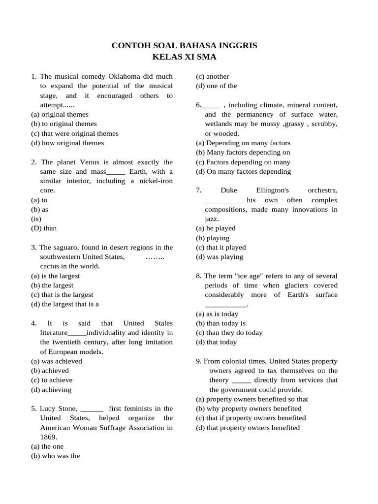 Rahasia Lulus Ujian Wajib Tahu Kumpulan Soal-soal Bahasa Inggris SMK Kelas XI Semester 2