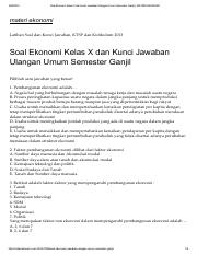 Rahasia Nilai Sempurna dengan Kumpulan Soal-Soal Ekonomi Kelas X Semester 2 Terbaru
